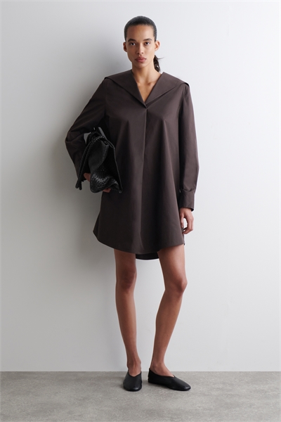 Хлопковое мини-платье с воротником "матроска 1312712001