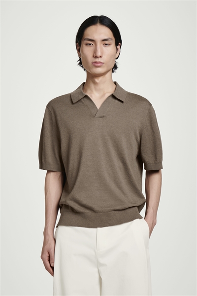 Рубашка-поло льняная 1221749004