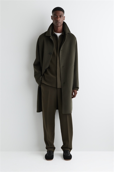 Эластичные брюки из вареной шерсти 1304345001