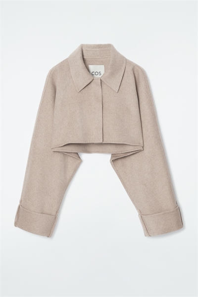 Укороченный жакет из шерсти doubleface 1238571001