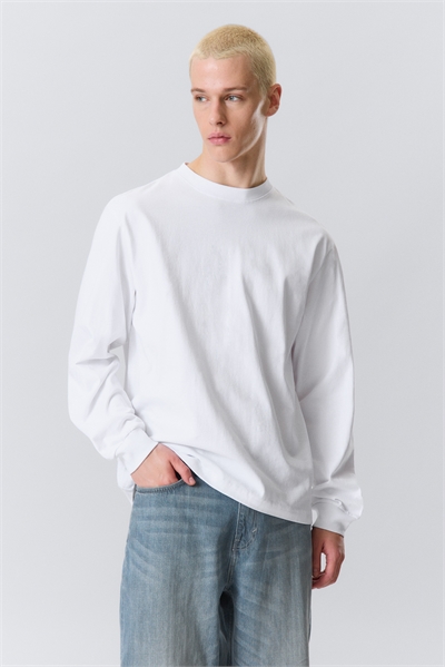 Расслабленная хлопковая футболка с длинными рукавами 1301992001