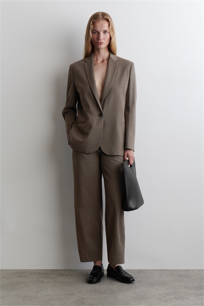 Укороченные шерстяные брюки Barrel Leg 1305284001