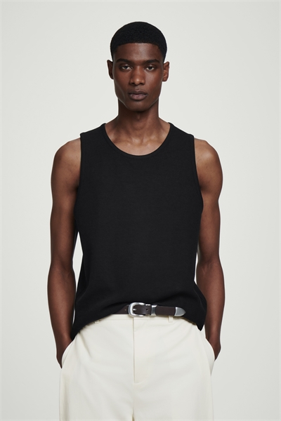 Текстурированный танк-топ из хлопкового джерси 1283696001