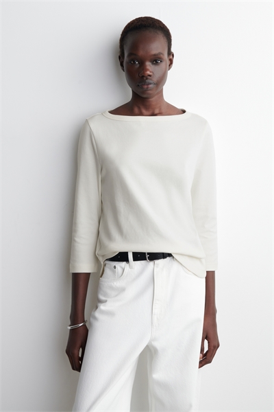 Хлопковый топ с рукавами 3/4 1299169002