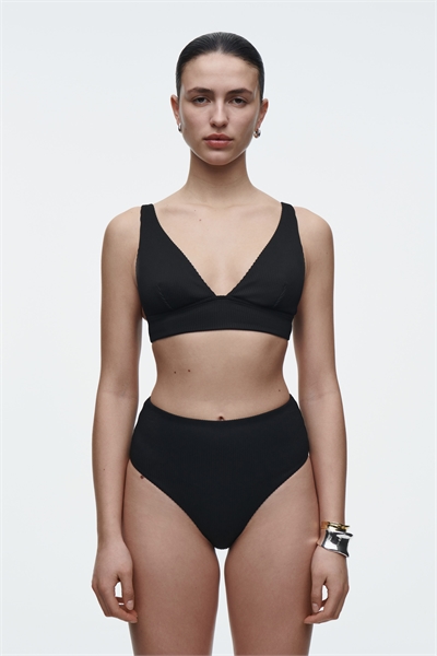 Ребристые трусы-бикини с высокой талией 1259539001