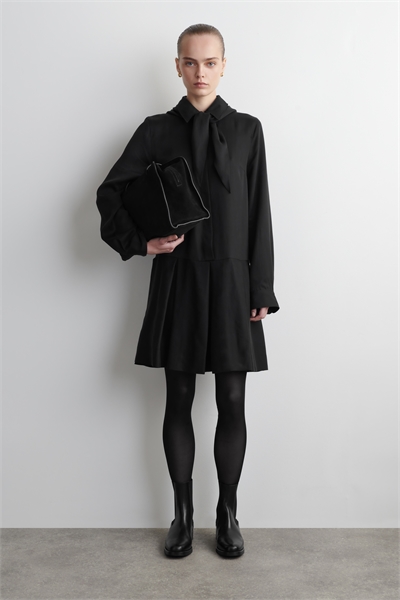 Мини-платье с заниженной талией с отделкой шарфом 1304885001