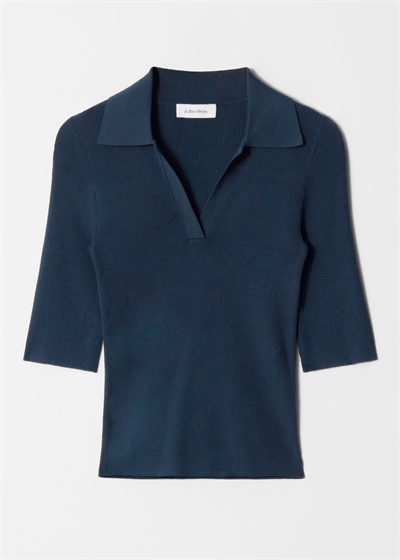 Топ с коротким рукавом с воротником 1214360004