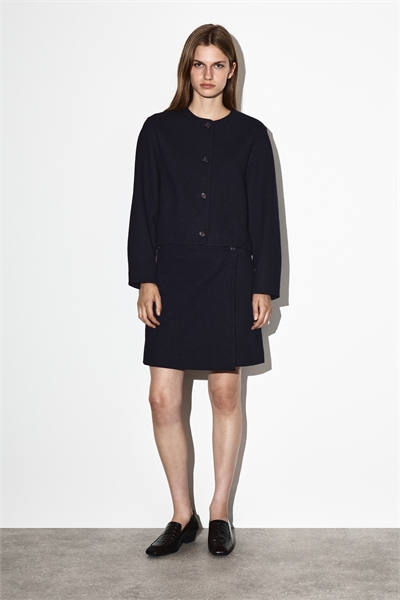 Мини-юбка из вареной мериносовой шерсти 1295490001