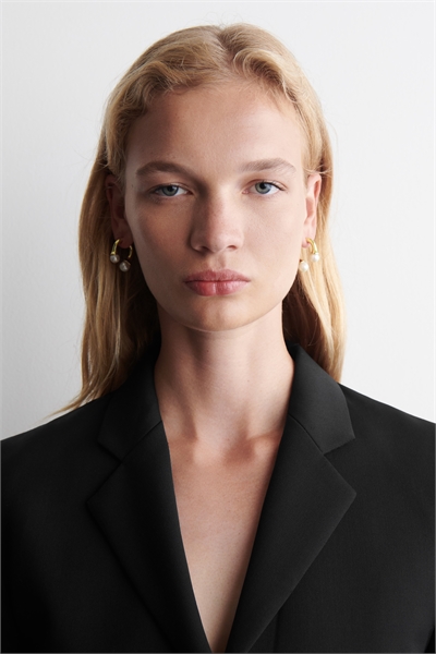 Дугообразные серьги из пресноводного жемчуга 1308086001