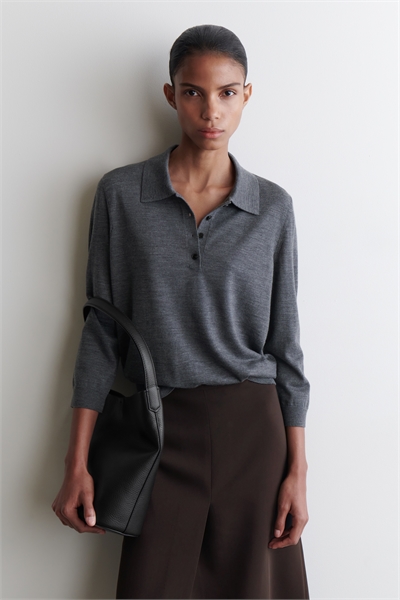 Джемпер-поло из мериносовой шерсти 1310488003