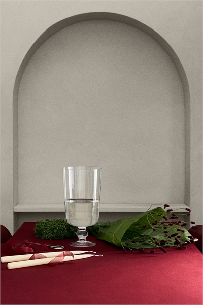 Большая стеклянная ваза на ножке 1302538001