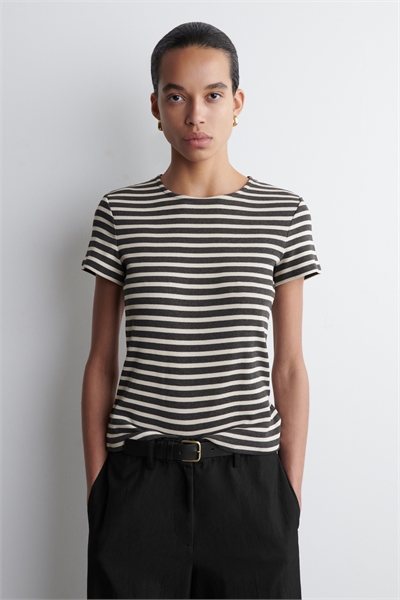 Футболка в полоску из трикотажа 1245086002