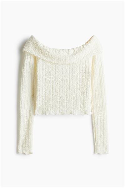 Текстурированный топ без плеч 1274441001