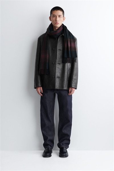 Шарф из шерсти и кашемира с бахромой 1243780004