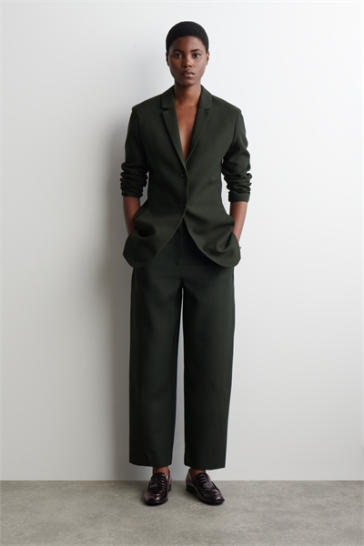 Укороченные шерстяные брюки Barrel Leg 1305284002