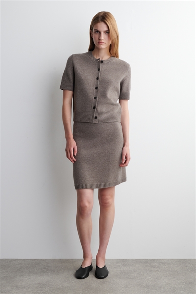 Кардиган с короткими рукавами из мериносовой шерсти 1293410001