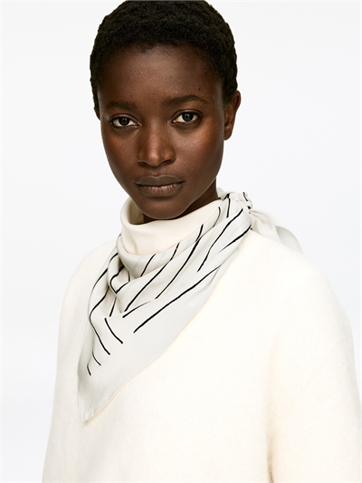 Шелковый шарф с принтом 1265628004