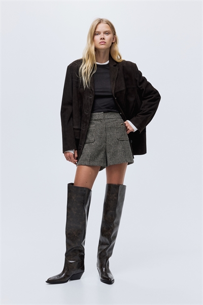 Приталенные шорты с высокой талией 1308090002