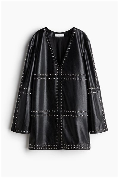 Платье с покрытием, украшенным шипами 1256131001