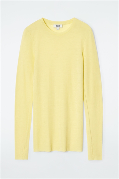 Топ из мериносовой шерсти с круглым вырезом 0989043035