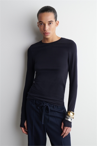 Тонкий легкий топ с длинными рукавами 1028327013