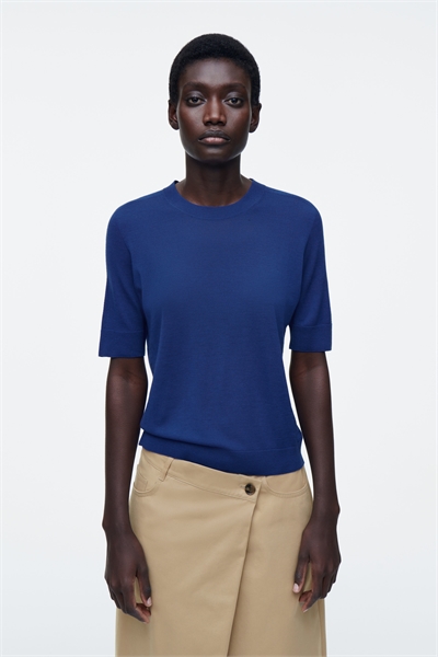 Вязаная футболка из мериносовой шерсти 1216694004