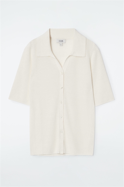 Трикотажная льняная рубашка с короткими рукавами 1241581001