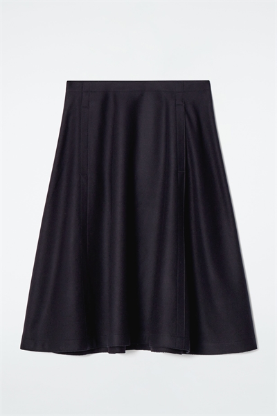 Юбка-миди из шерсти с панелями 1251542001