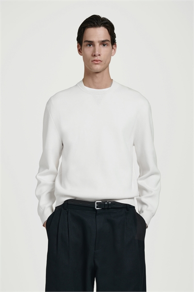 Джемпер из трикотажа с двойной лицевой гладью 1263131001