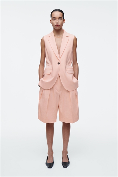 Льняные шорты с плиссировкой 1267328002