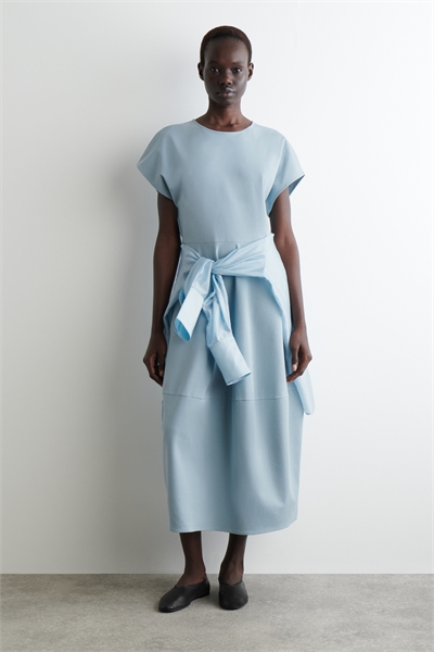 Платье-миди из мягкого хлопка 1275075004