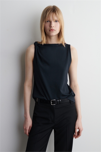 Хлопковый топ с кручеными деталями 1286255004