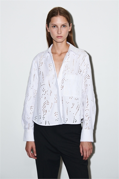 Обрезанная рубашка из бродери-англиза 1287765002