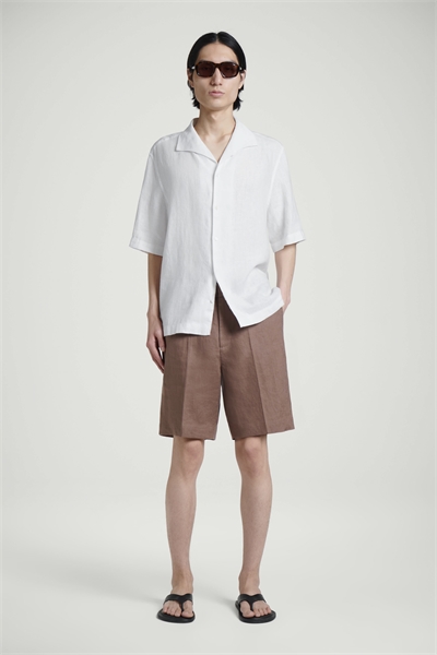 Эластичные льняные шорты 1290546005