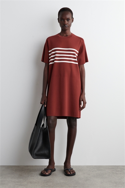 Трикотажное платье-футболка 1291894002