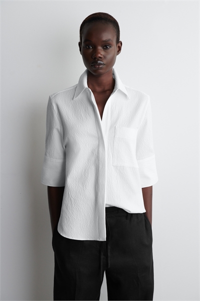 Полосатая рубашка из ситцевой ткани 1293535003