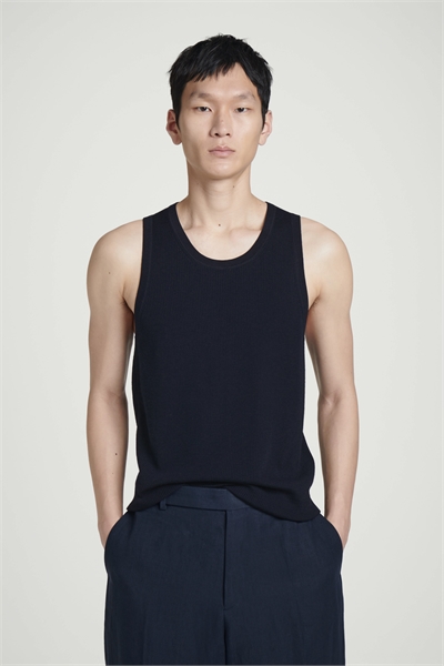 Ребристая майка из мериносовой шерсти 1296759002