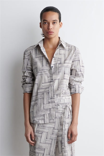 Рубашка из хлопка с принтом 1303440001