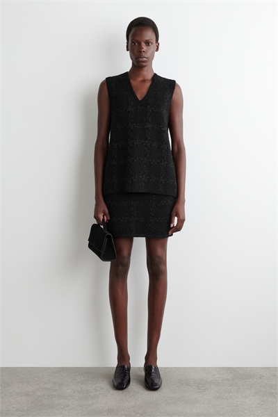 Блестящая мини-юбка из трикотажа букле 1311604001