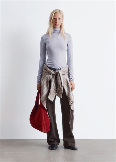 Облегающий топ с водолазкой 1300476006