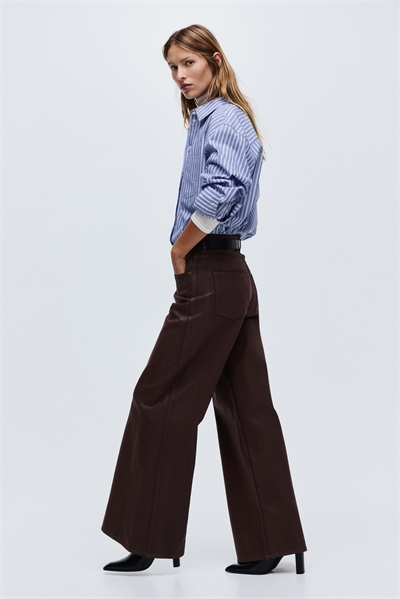 Широкие высокие джинсы 1317729001