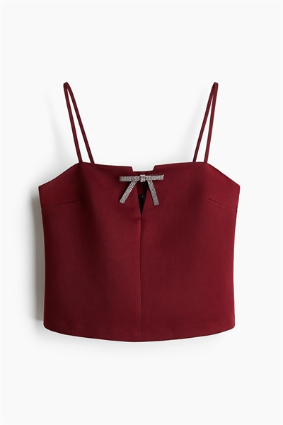 Топ на бретельках с декором в виде банта 1249318004