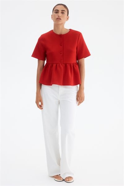 Топ со складками из скубы 1299852001