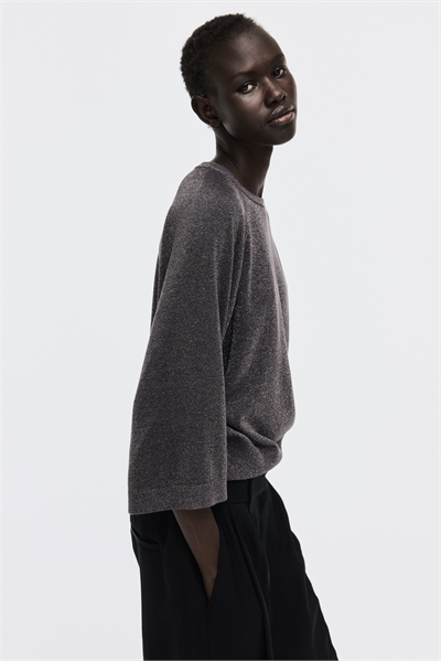 Топ из тонкого трикотажа с блестками 1299505003