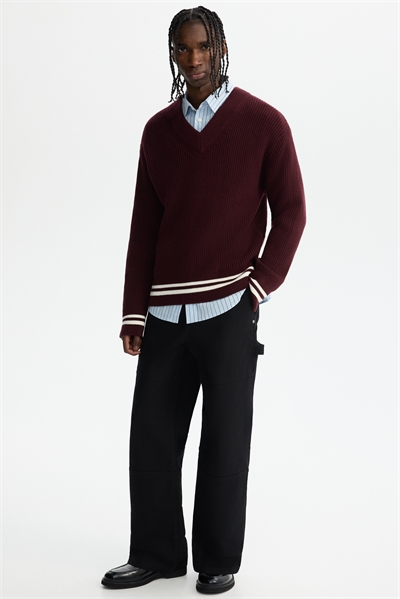 Вязаный джемпер в рубчик 1303007003