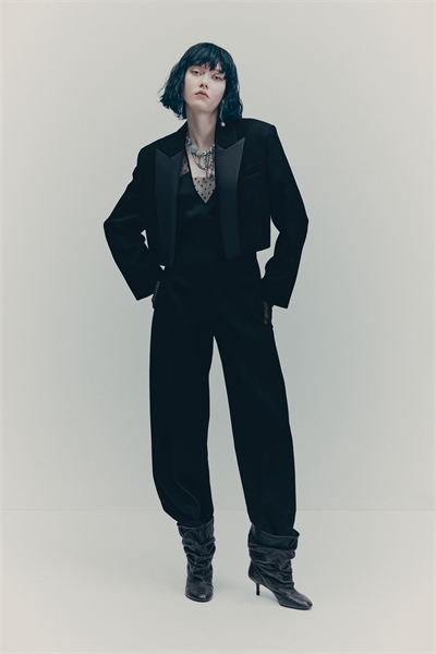 Шерстяные брюки с разрезами 1308128001