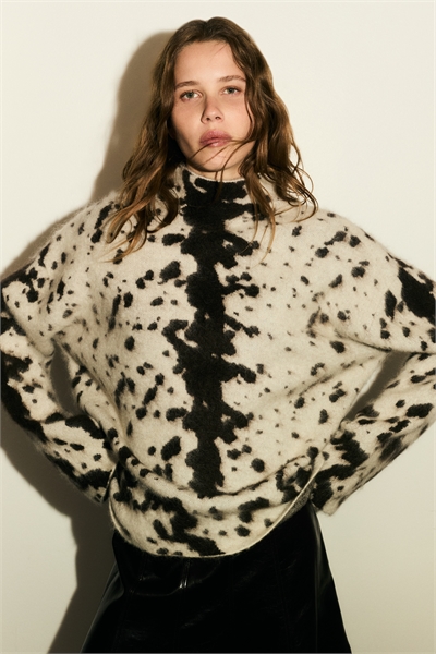 Джемпер-водолазка из мохеровой смеси 1314477001