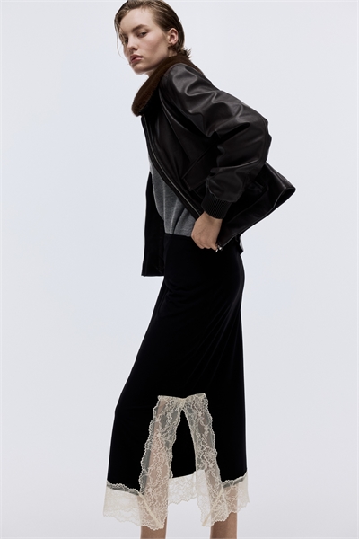 Юбка с кружевной отделкой 1331723001