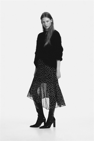 Асимметричная юбка из сетки 1332568001