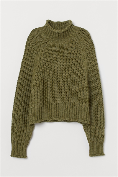 Ребристый джемпер с водолазкой 0662948013